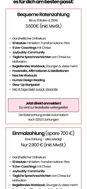 Pricing cards with everything listed.